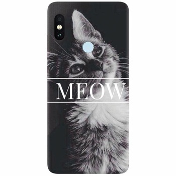 Husa silicon pentru Xiaomi Mi Max 3, Meow Cute Cat Husa silicon pentru Xiaomi Mi Max 3, Meow Cute Cat