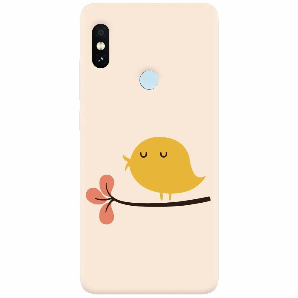 Husa silicon pentru Xiaomi Redmi Note 5 Pro, Flat Minimal Cute Bird Illustration