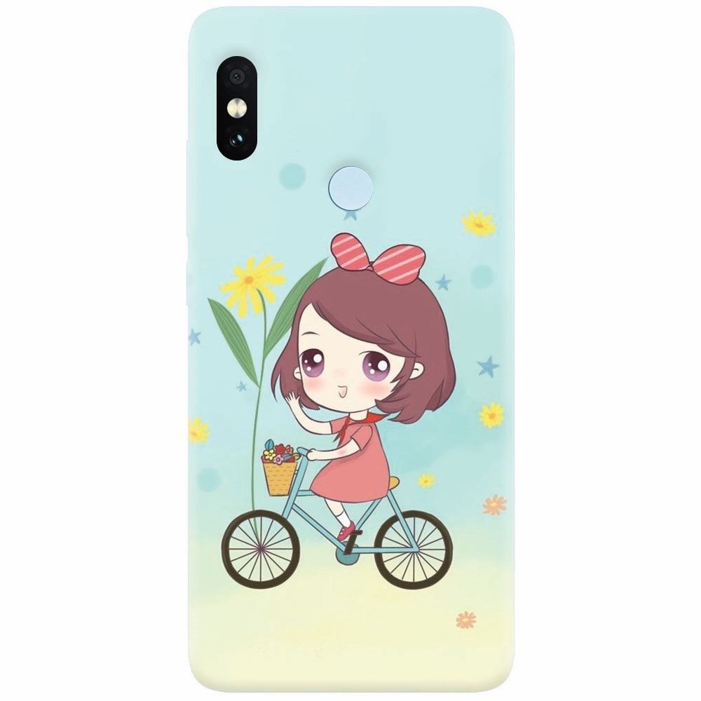 Husa silicon pentru Xiaomi Redmi Note 5 Pro, Girl And Bike