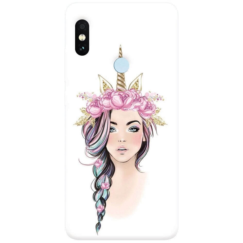 Husa silicon pentru Xiaomi Mi A2, Unicorn Girl