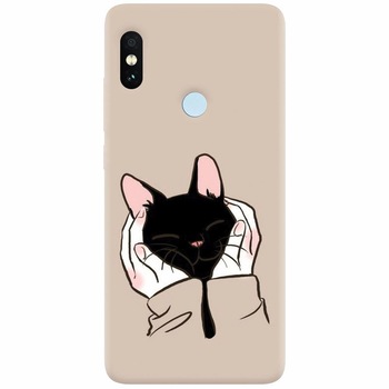 Husa silicon pentru Xiaomi Mi Max 3, Th Black Cat In Hands Husa silicon pentru Xiaomi Mi Max 3, Th Black Cat In Hands