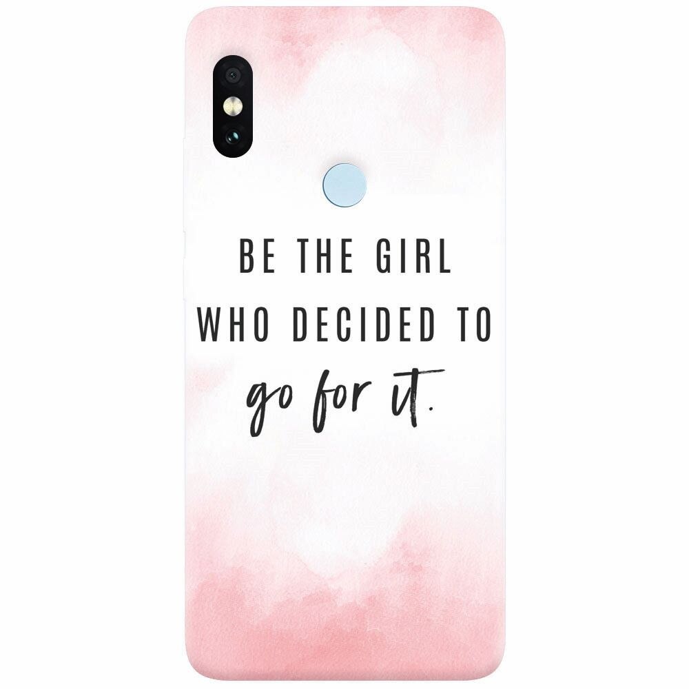 Husa silicon pentru Xiaomi Mi A2, Quotes Pink