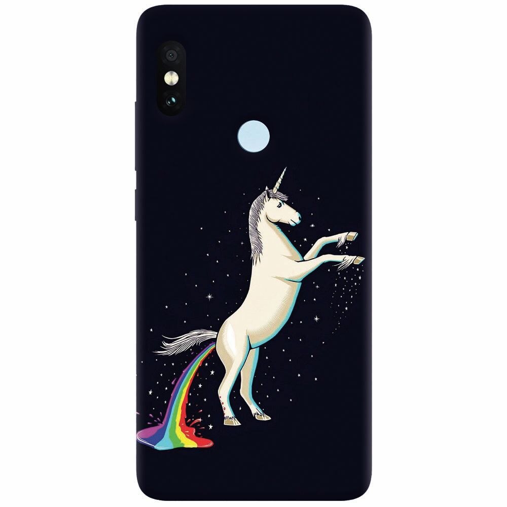 Husa silicon pentru Xiaomi Mi 8, Unicorn Shitting Rainbows