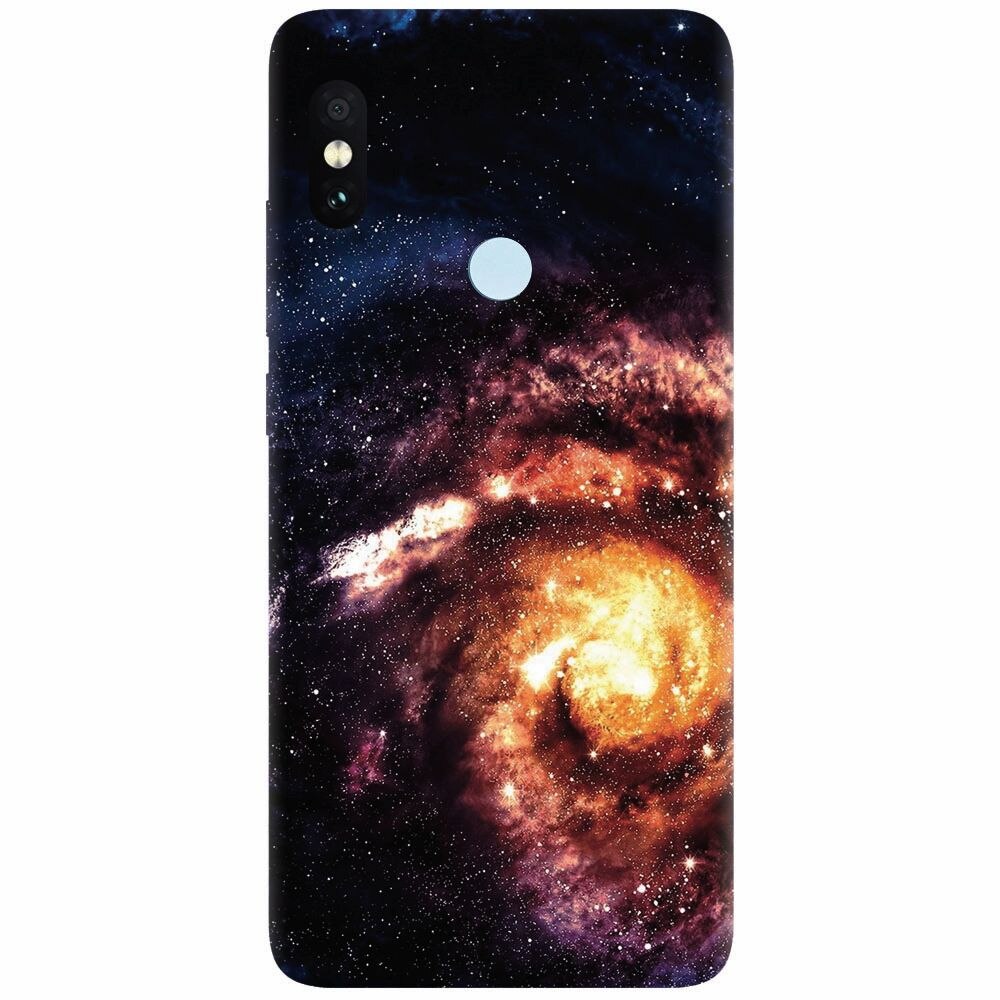 Husa silicon pentru Xiaomi Mi Max 3, Spiral Galaxy Illustration