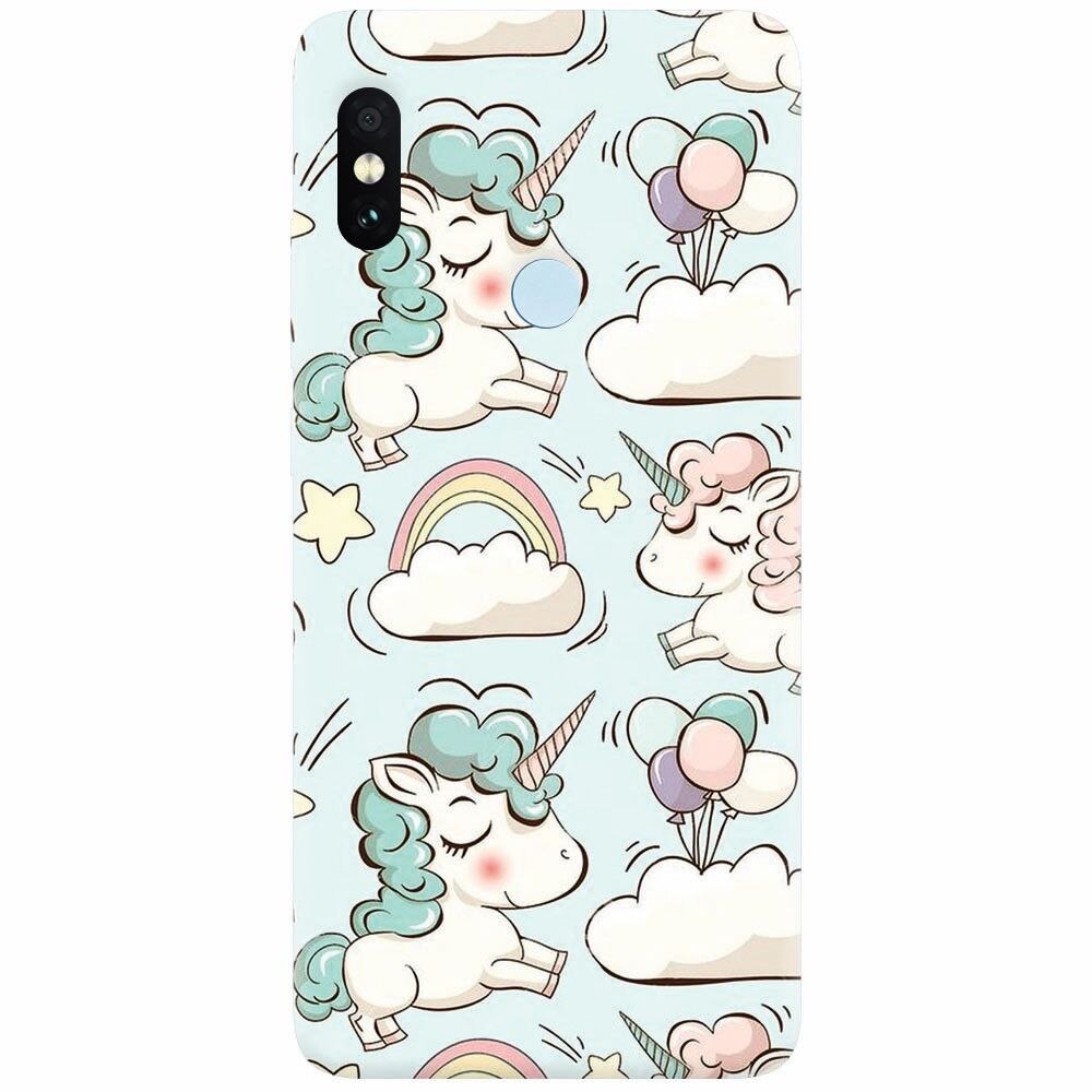Husa silicon pentru Xiaomi Mi A2, Unicorns And Clouds