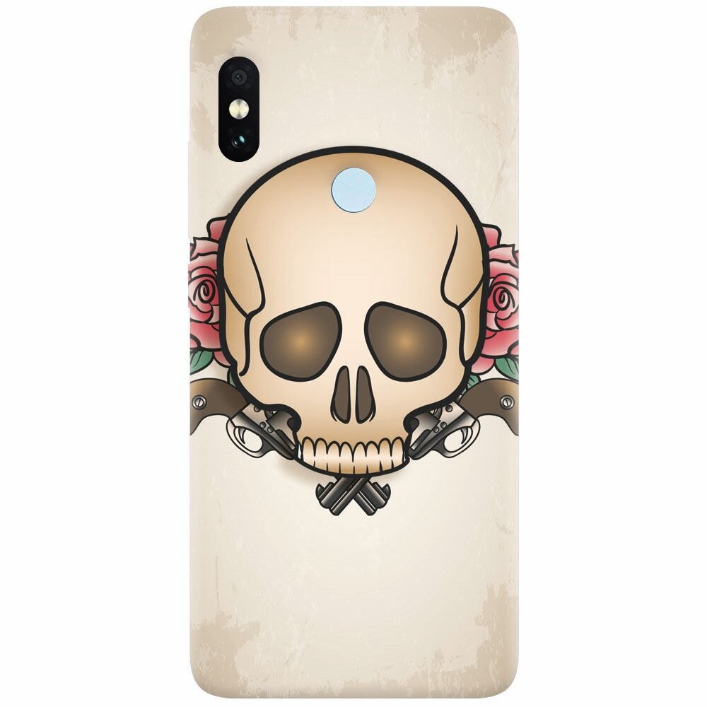 Husa silicon pentru Xiaomi Mi A2, Skulls And Roses