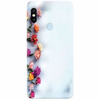 Husa silicon pentru Xiaomi Mi 8, Flowers Husa silicon pentru Xiaomi Mi 8, Flowers