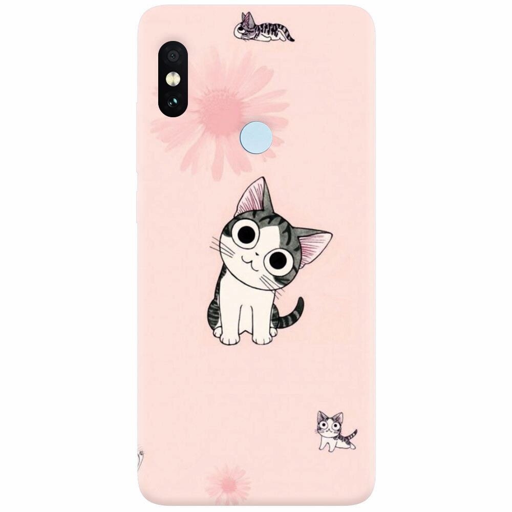 Husa silicon pentru Xiaomi Mi A2, Cute Cat 101