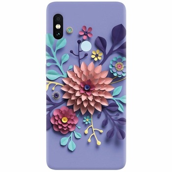Husa silicon pentru Xiaomi Mi Max 3, Flower Artwork Husa silicon pentru Xiaomi Mi Max 3, Flower Artwork