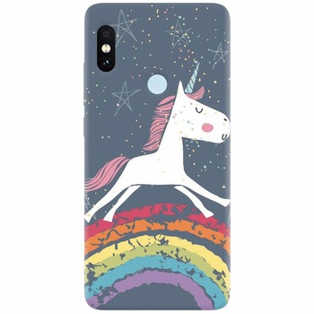 Husa silicon pentru Xiaomi Mi 8, Unicorn Rainbow Husa silicon pentru Xiaomi Mi 8, Unicorn Rainbow