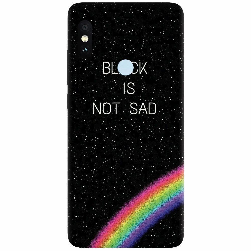 Husa silicon pentru Xiaomi Mi A2, Black Is Not Sad