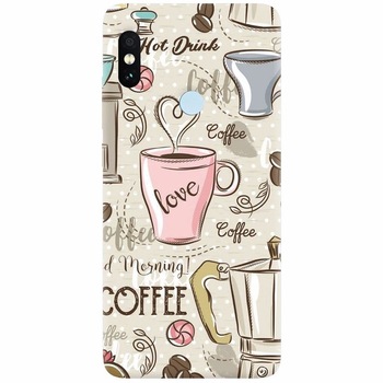 Husa silicon pentru Xiaomi Mi Max 3, Coffe And Donuts Husa silicon pentru Xiaomi Mi Max 3, Coffe And Donuts