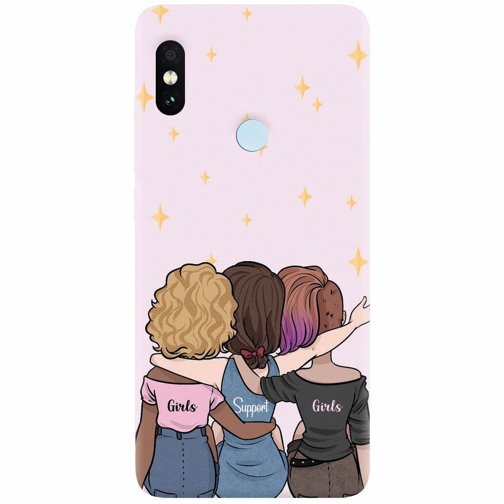 Husa silicon pentru Xiaomi Mi A2, Girls Support Girls