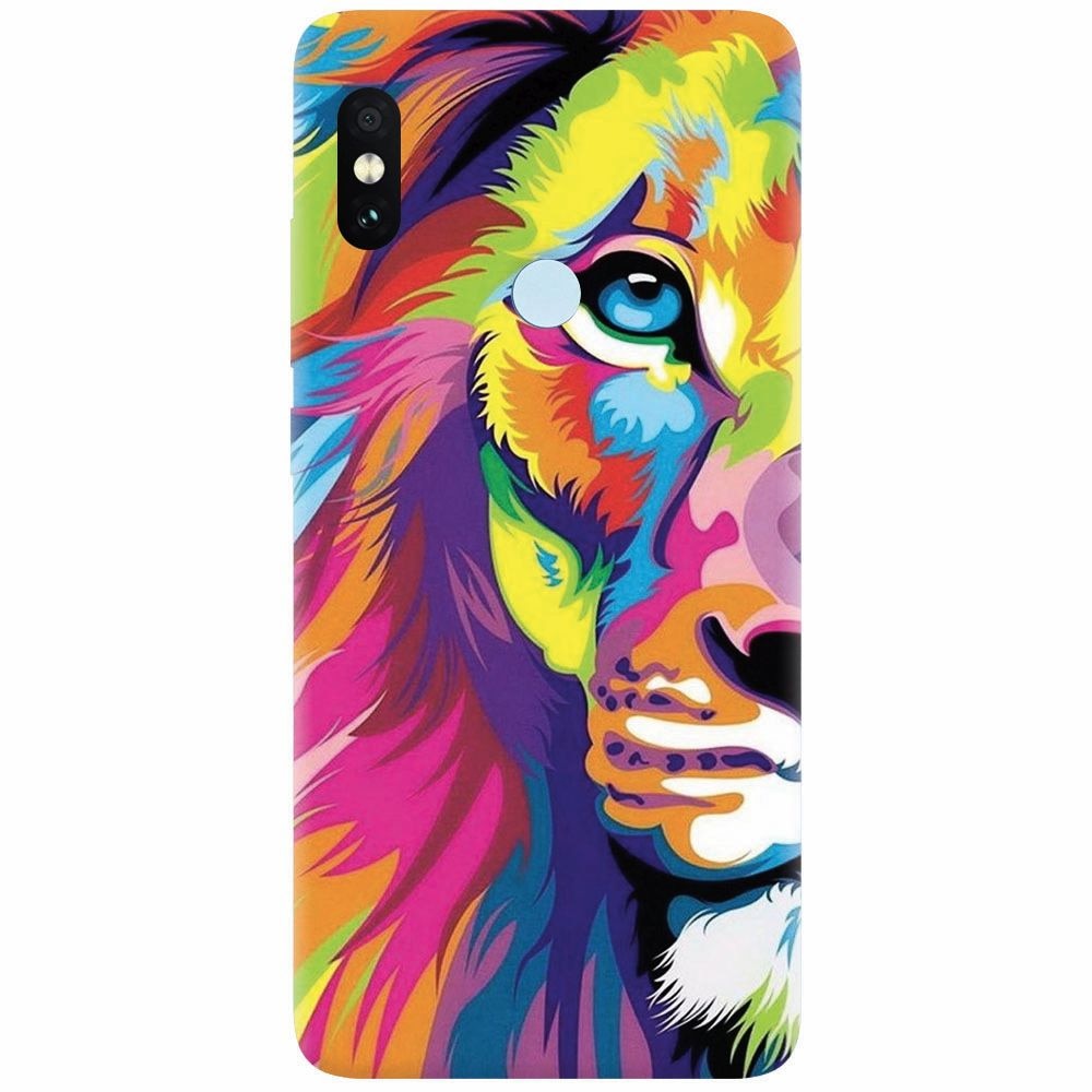 Husa silicon pentru Xiaomi Redmi Note 5 Pro, Colorfull Lion 002