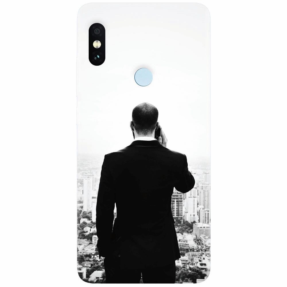 Husa silicon pentru Xiaomi Mi Max 3, Man In Suit