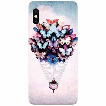 Husa silicon pentru Xiaomi Mi 8, Butterfly Baloon Husa silicon pentru Xiaomi Mi 8, Butterfly Baloon