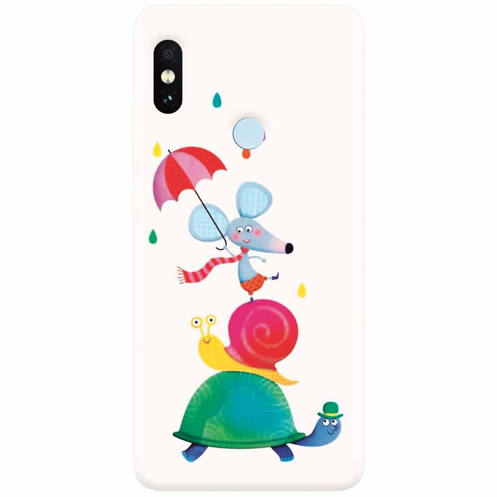 Husa silicon pentru Xiaomi Mi A2, Happy Animals