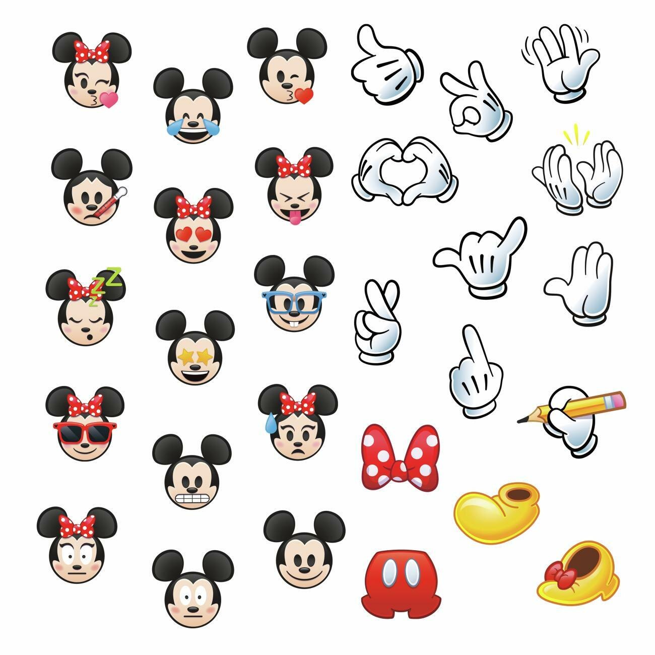 Stickere EMOJI - MICKEY si MINNIE | 2 colite 22,8 cm x 44,1 cm
