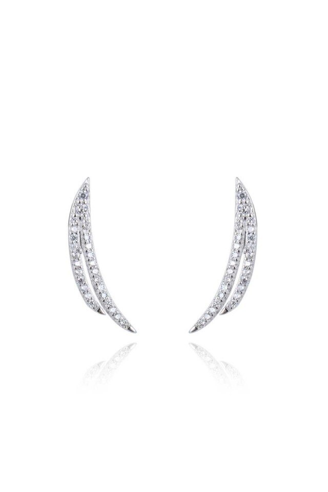 Cercei argint Angel`s Feather 2 cm Bijouxmania