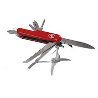 Briceag tip Swiss tirbuson metalic rosu cu 11 functii