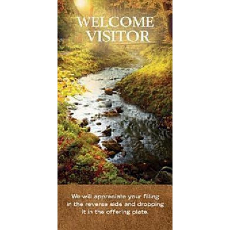 Welcome Visitor Card (River), Package of 25, Abingdon Press (Manufactured by)