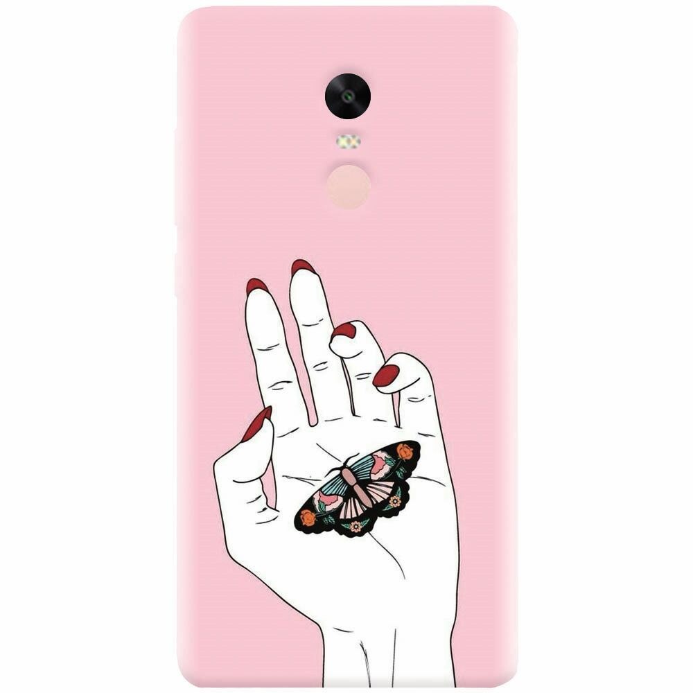 Husa silicon pentru Xiaomi Redmi Note 4X, Butterfly In Hand