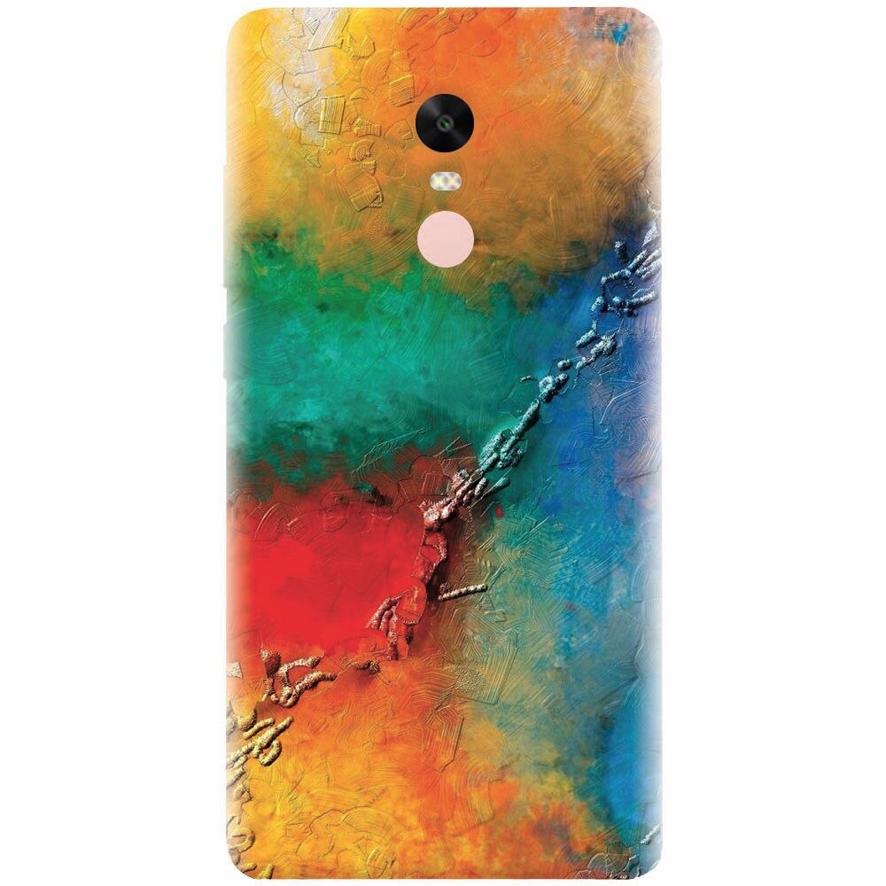 Husa silicon pentru Xiaomi Redmi Note 4X, Colorful Wall Paint Texture