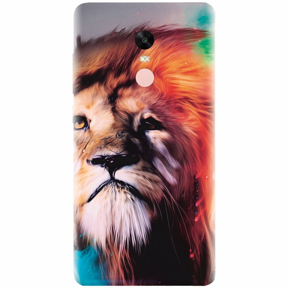 Husa silicon pentru Xiaomi Redmi Note 4X, Awesome Art Of Lion