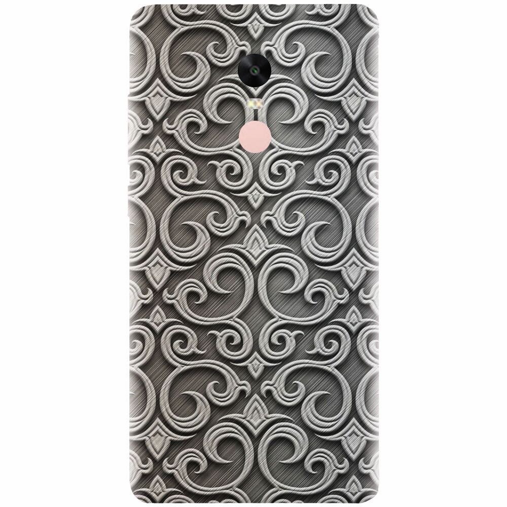 Husa silicon pentru Xiaomi Redmi Note 5A Prime, Baroque Silver Pattern