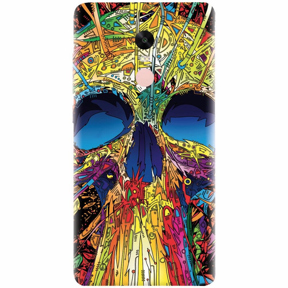 Husa silicon pentru Xiaomi Redmi Note 5A Prime, Abstract Multicolored Skull