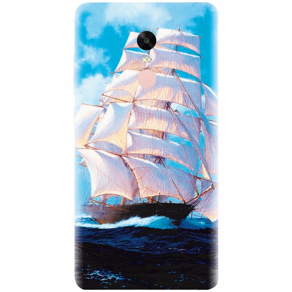 Husa silicon pentru Xiaomi Redmi Note 4X, Attractive Art Of Ships