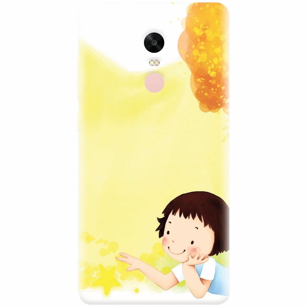 Husa silicon pentru Xiaomi Redmi Note 4X, Child Autumn Paint Hd
