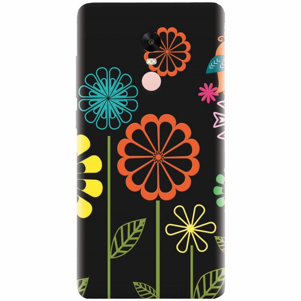 Husa silicon pentru Xiaomi Redmi Note 4, Colorful Spring Birds Flowers Vectors