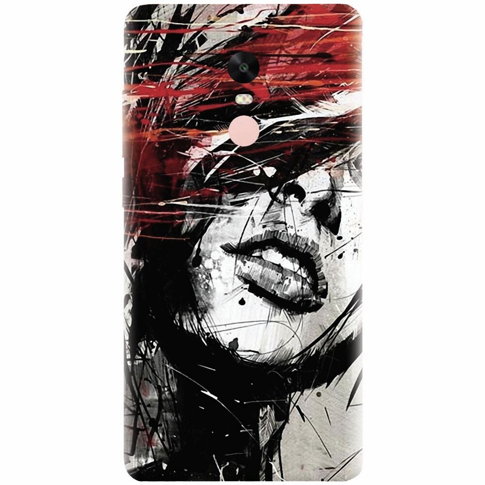 Husa silicon pentru Xiaomi Redmi Note 4X, Byroglyphics Woman Drawing