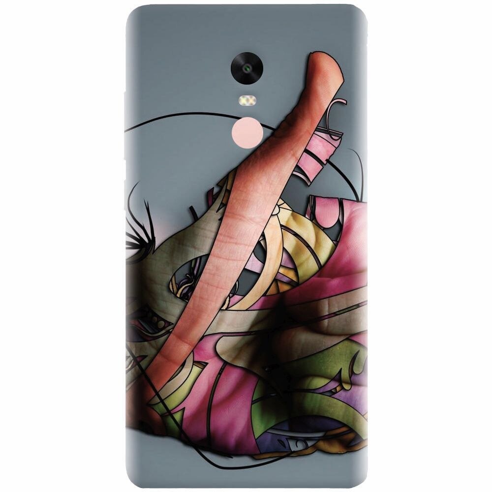 Husa silicon pentru Xiaomi Redmi Note 4, Abstract Minimalistic Hands