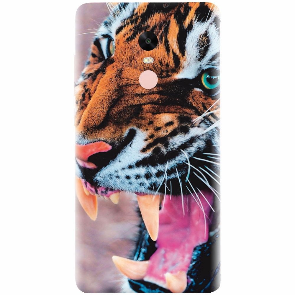Husa silicon pentru Xiaomi Redmi Note 5A Prime, Angry Tiger Teeth Fresh