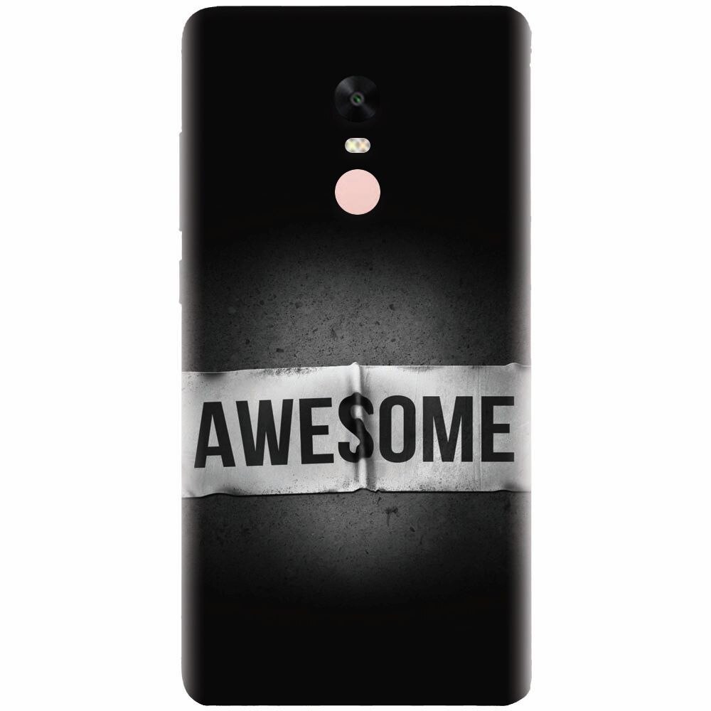 Husa silicon pentru Xiaomi Redmi Note 4X, Awesome Label Dark