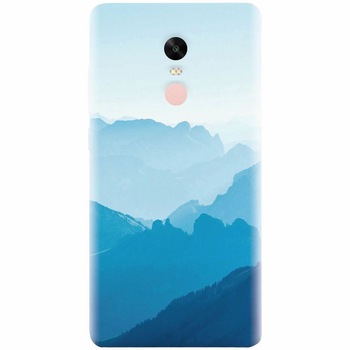 Husa silicon pentru Xiaomi Redmi Note 4X, Blue Mountain Crests Husa silicon pentru Xiaomi Redmi Note 4X, Blue Mountain Crests