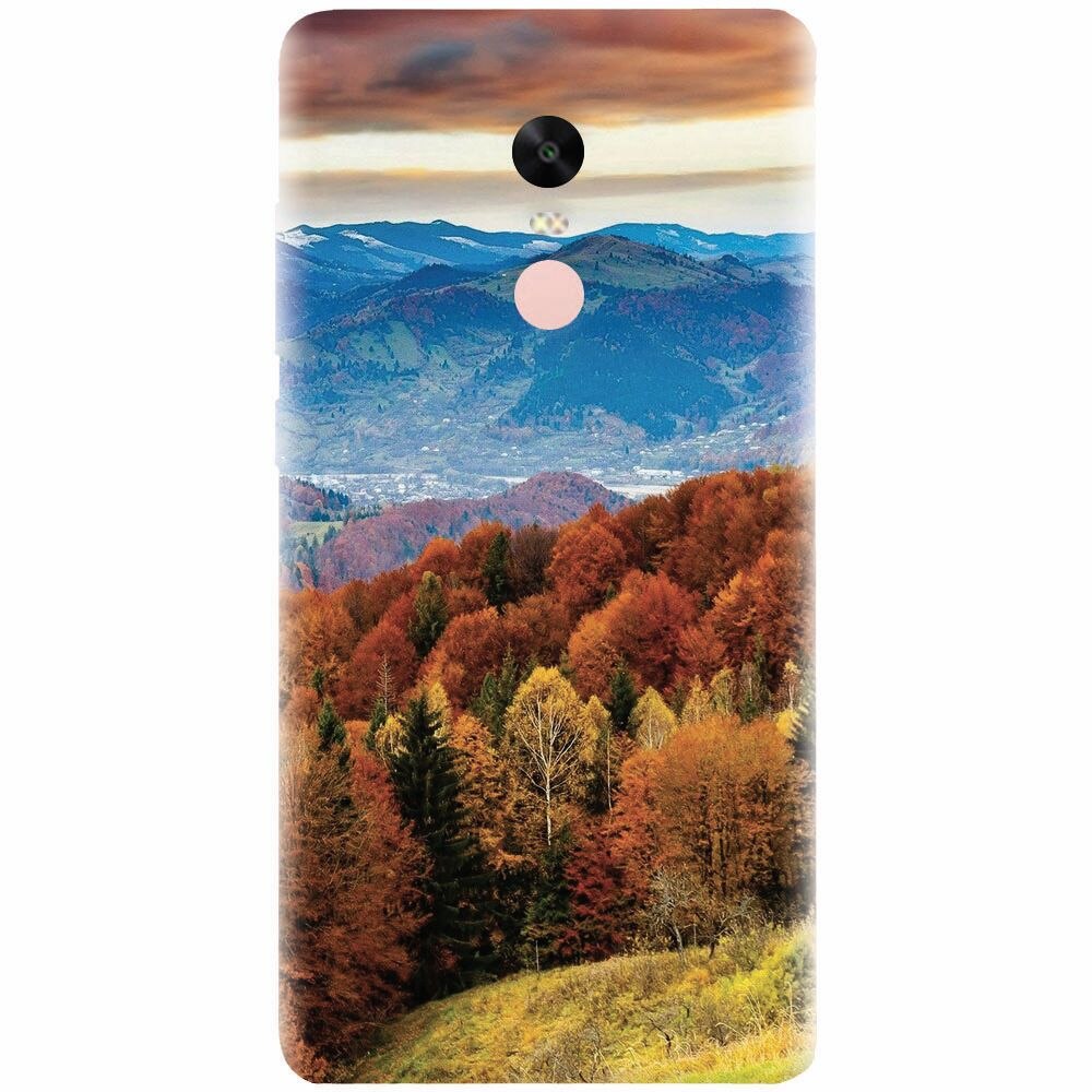 Husa silicon pentru Xiaomi Redmi Note 4, Autumn Mountain Fall Rusty Forest Colours