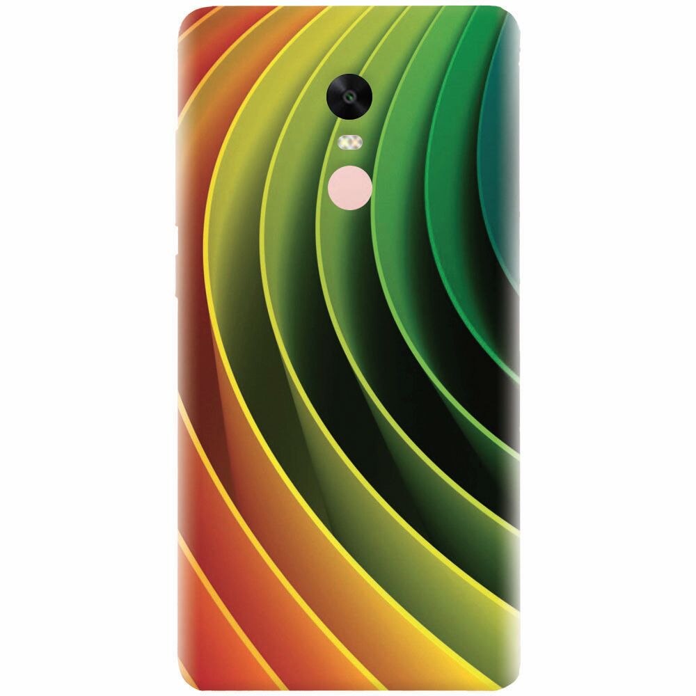 Husa silicon pentru Xiaomi Redmi Note 4, 3D Multicolor Abstract Lines
