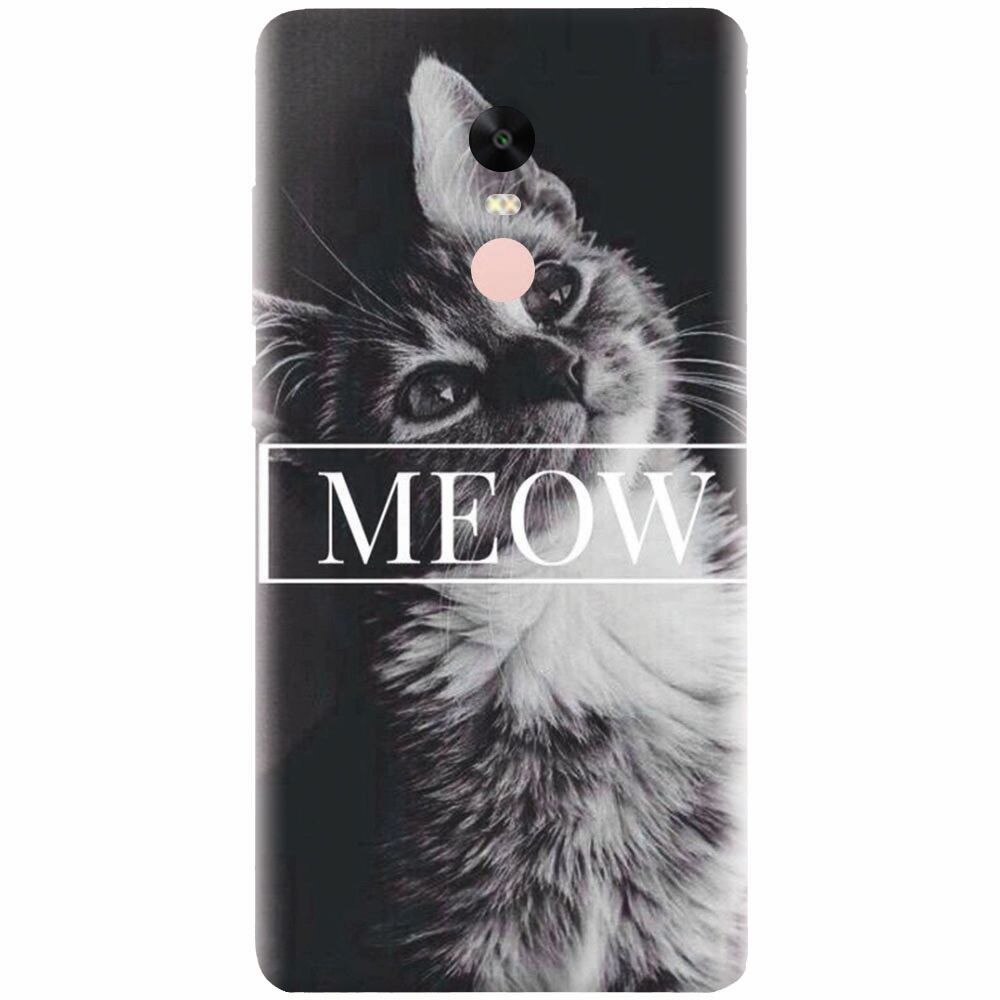 Husa silicon pentru Xiaomi Redmi Note 4, Meow Cute Cat