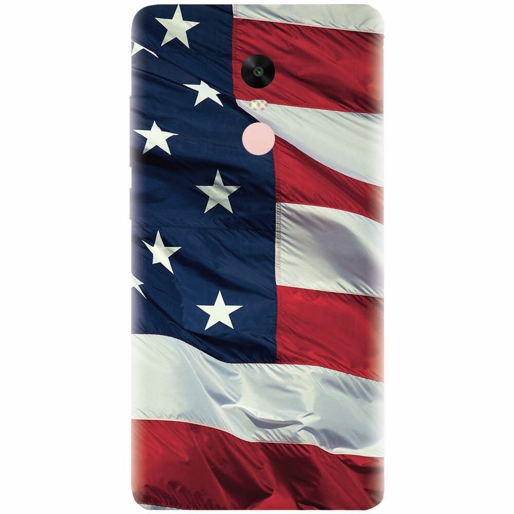 Husa silicon pentru Xiaomi Redmi Note 4X, American Flag Illustration