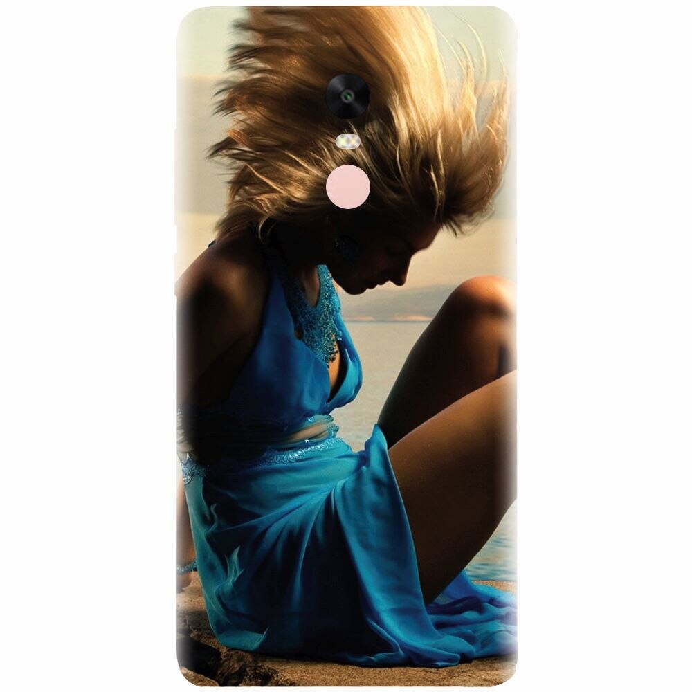 Husa silicon pentru Xiaomi Redmi Note 5A Prime, Girl In Blue Dress