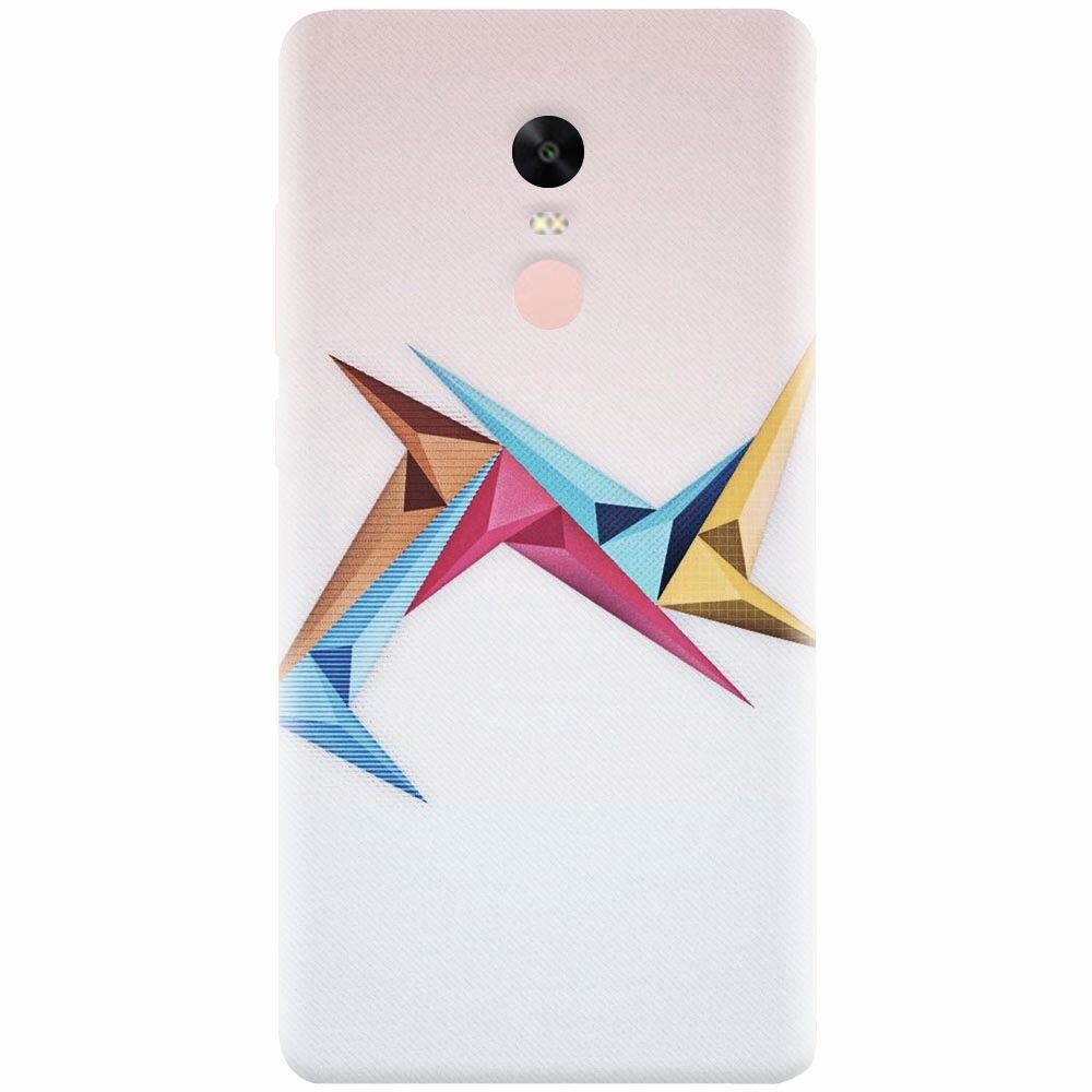 Husa silicon pentru Xiaomi Redmi Note 4, Abstract Minimalistic Colors Triangles