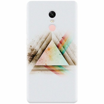 Husa silicon pentru Xiaomi Redmi Note 4, Abstract Grunge Light Triangle Husa silicon pentru Xiaomi Redmi Note 4, Abstract Grunge Light Triangle