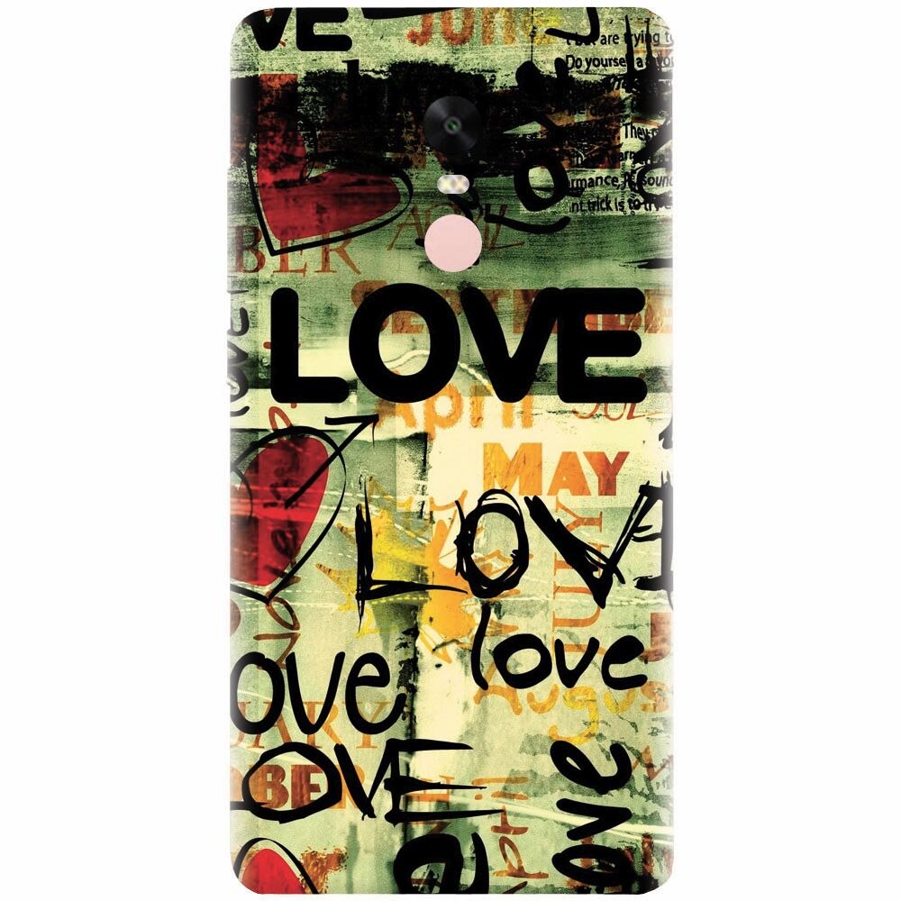 Husa silicon pentru Xiaomi Redmi Note 4X, Love Artwork