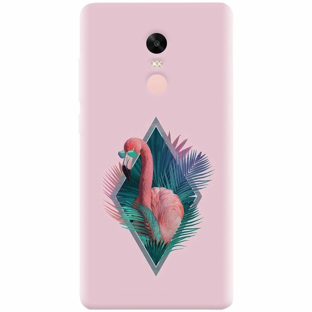 Husa silicon pentru Xiaomi Redmi Note 5A Prime, Flamingo With Sunglass