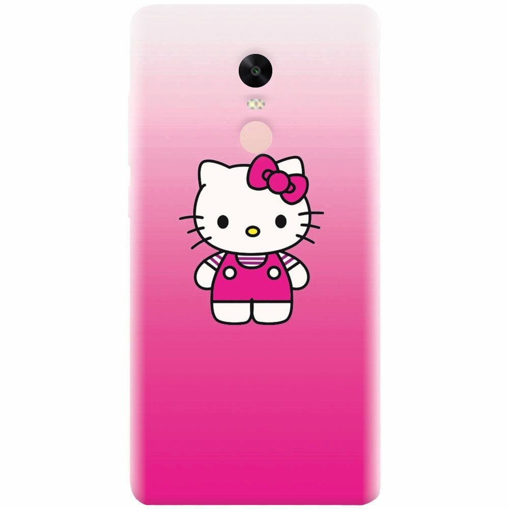 Husa silicon pentru Xiaomi Redmi Note 5A Prime, Cute Pink Catty