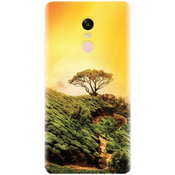 Husa silicon pentru Xiaomi Redmi Note 4, Hill Top Tree Golden Light Husa silicon pentru Xiaomi Redmi Note 4, Hill Top Tree Golden Light