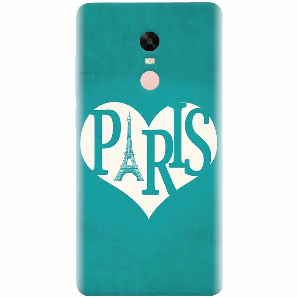 Husa silicon pentru Xiaomi Redmi Note 4, I Love Paris